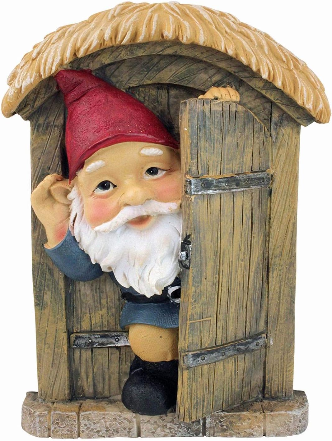 Design Toscano The Knothole Gnomes Garden Welcome Tree Sculpture: Door Gnome
