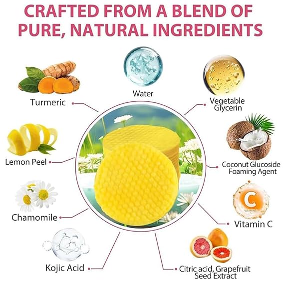 Neously, Neously Kojic Acid Pads, NeouslyTurmeric Kojic Acid Cleansing Pads, Turmeric Exfoliating Face ScrubPads, ExfoliatingPads, Balance Skin Oil And Water