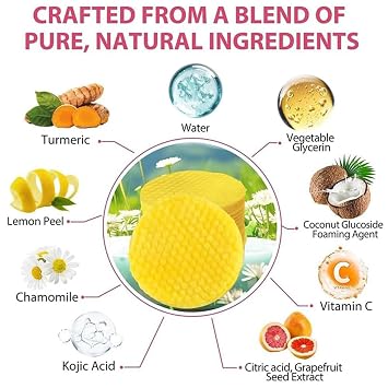 Neously, Neously Kojic Acid Pads, NeouslyTurmeric Kojic Acid Cleansing Pads, Turmeric Exfoliating Face ScrubPads, ExfoliatingPads, Balance Skin Oil And Water