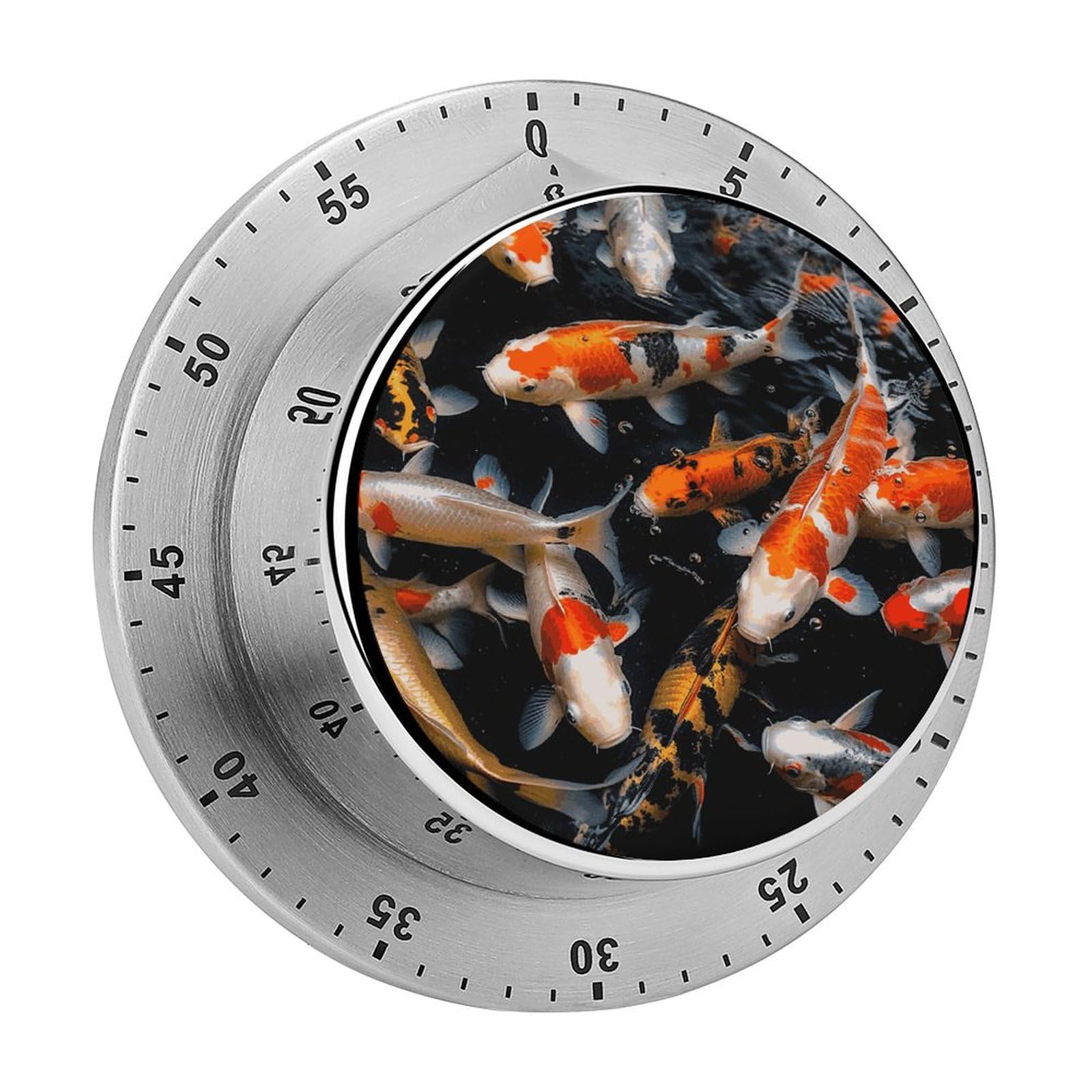 Japan Fancy Carp Fishes Printed Waterproof Christmas Timer with Loud Alarm Outdoor Timer for Cooking Exercise Baking