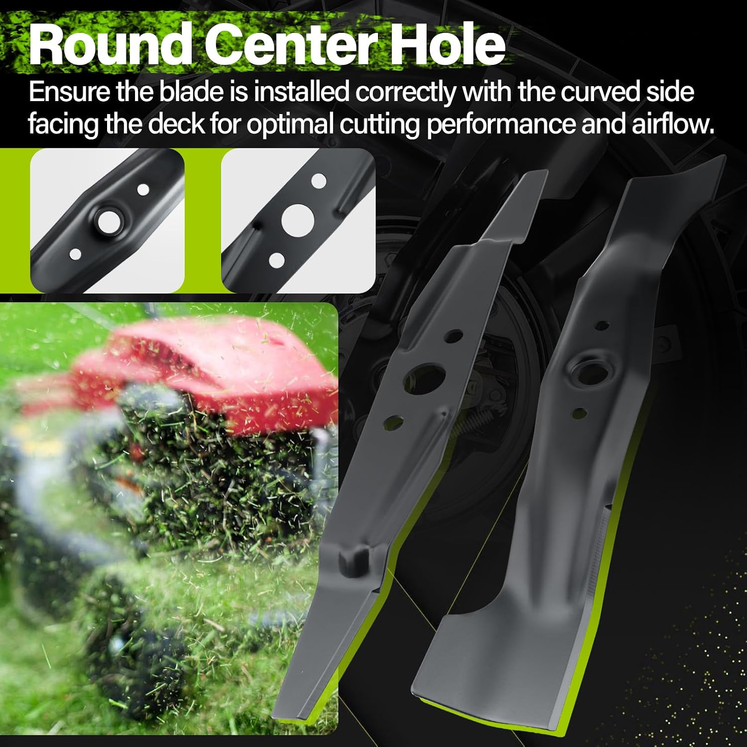 72511-VK6-000 & 72531-VK6-010 Lawn Mower Blade Kit,21 inch Mulching Blades Compatible with Honda HRC216K2, HRC216K2 HXA, HRC216K3, HRC216K3 PDA, HRC21