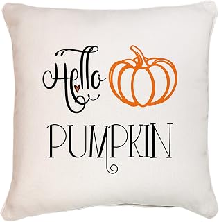 Beaver Fun, Hello Pumpkin Cushion, Fall Cushion, Autumn/Fall Decor, Fall Throw Pillow, Autumn Gift, Home Decoration, Pumpkin Cushion Cover