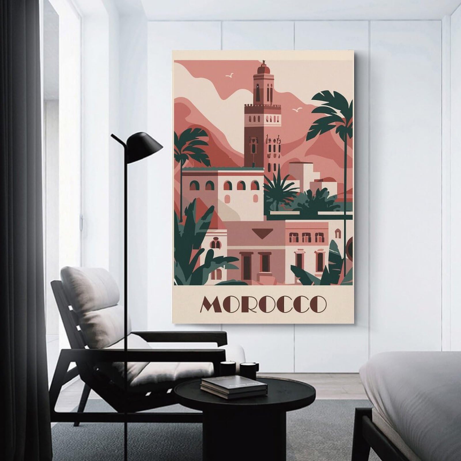 Junmoney Canvas Art Print Morocco Travel (6), 24x36inch(60x90cm), for Gallery Wall Layouts in Home Or Office, A Versatile Canvas Print for Layering