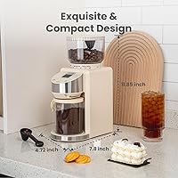 Vista 6 de Gevi Coffee Grinder Electric,Coffee Bean Grinder with 35 Grind Settings for Espresso,Drip,French Press,Burr Coffee Grinder for Home Use,Anti-static