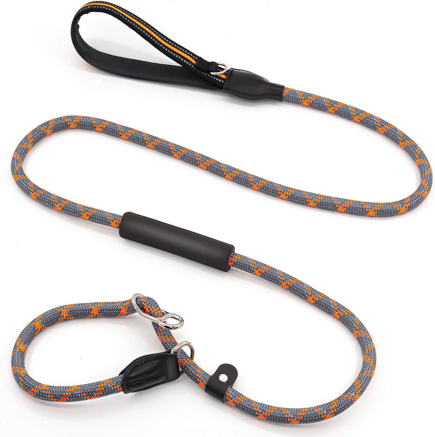 6FT(1.8m) Slip Lead for Dog, Antichoking with with 2 Comfortable Padded Handles, Reflective