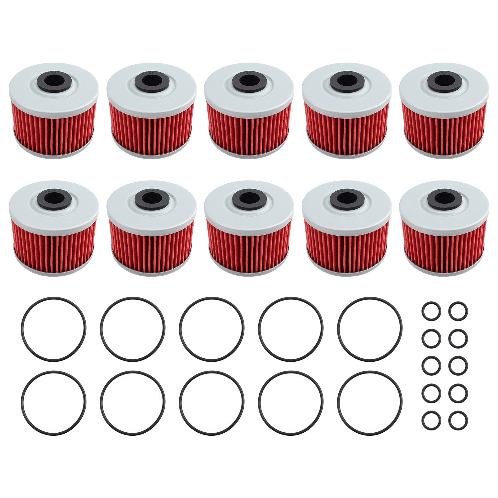 Carbhub10pcs 400EX Oil Filter for Foreman 500 Rancher Pioneer Rubicon ATC250ES ATC350X TRX250 TRX300 TRX350 TRX400 TRX420 TRX450 TRX500 for 15412-HM5-A10, 24944, HF113, 15412-4MS-A10, 15410-KYJ-902