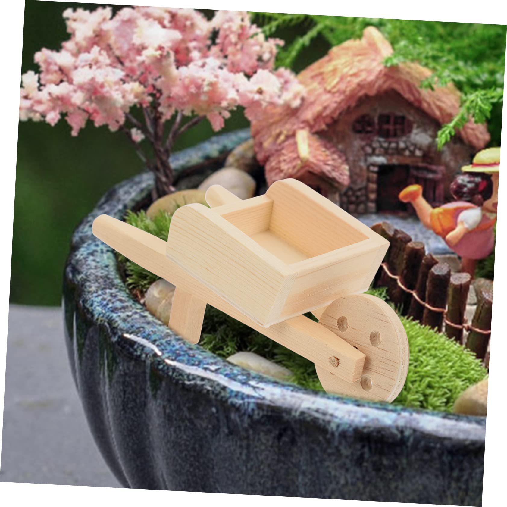 NAMOARLY 3pcs Miniature Wheelbarrow for Boys and Girls Garden Wagon Cart Mini Shopping Cart Mini Farm Wheelbarrow Model