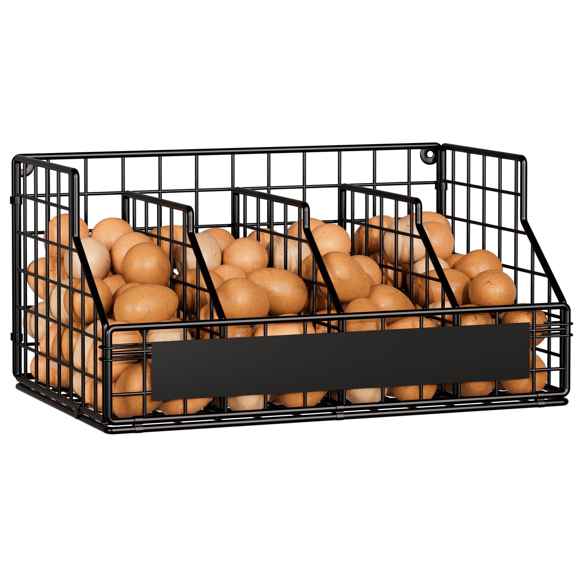 Wire Egg Rack Egg Holder Countertop With Nameplate To Separate Eggs, 3 Tier Stackable ...