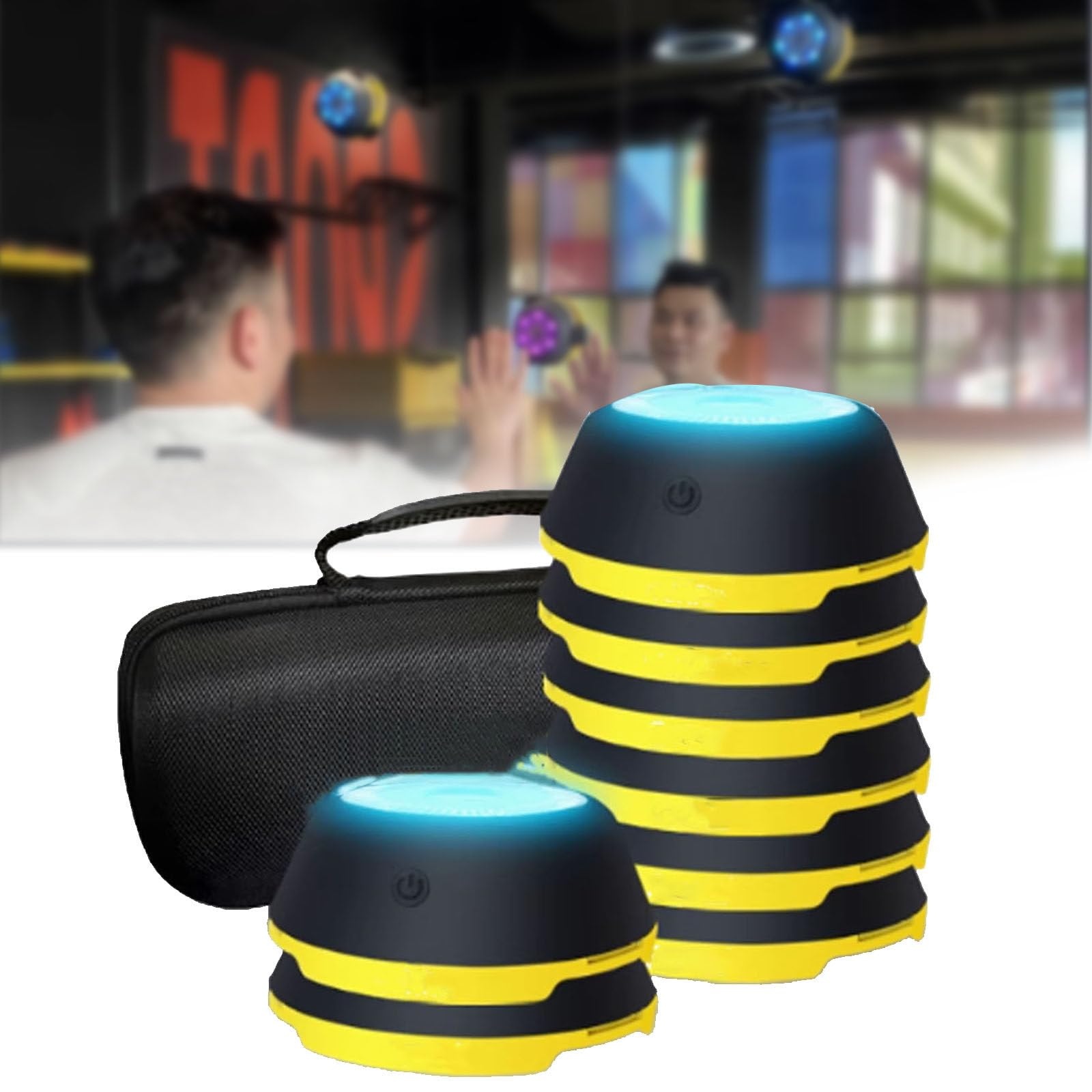 LjyAeono Agility Fitness Light, Reaction Training Light with APP, 29 Functions Speed Agility Reaction Equipment for Basketball, Football, Boxing, Etc. 8lights