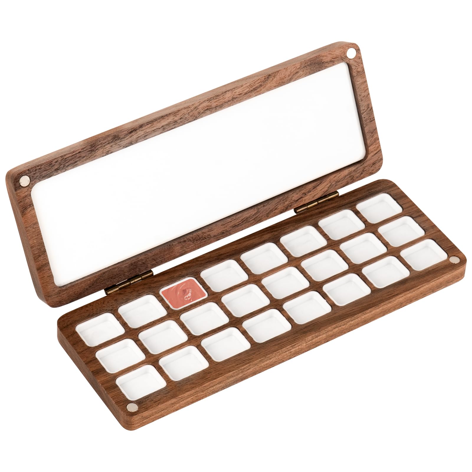 Amazon.co.jp: SHIDOW 木製パレットボックス 空の木製水彩パレット 24