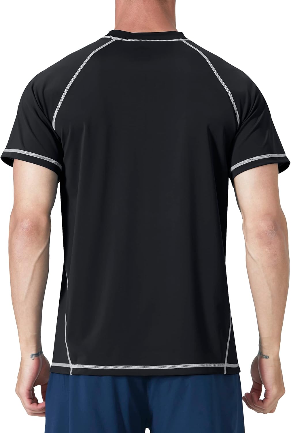 Men's Swim Shirts Rash Guard Short Sleeve UPF 50+ UV Sun Protection SPF Shirt Quick Dry Swimming Fishing Water Beach T Shirts - Image 2