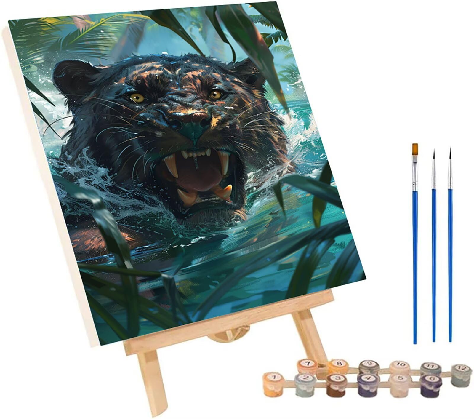 LeOpard Malowanie numerami dla dorosłych, malowanie według numerów dla dorosłych roślin, DIY kreatywne hobby dla dorosłych, malowanie według numerów dla dorosłych pędzlami i akrylem, prezent do