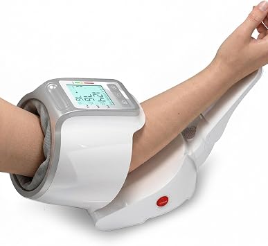 Blood Pressure Monitor Upper Arm, One-Touch Barrel Cuff 7.1"-16.5", Backlit Display & Dual User Memory, USB-C Rechargeable