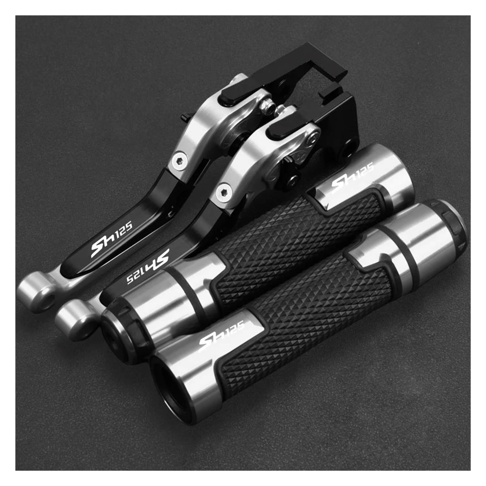 Cwziwoyji H Fit For Onda Sh125 Sh125i 2004-2023 Motorcycle Accessories Adjustable Brake Clutc Levers Andlebar Grips(H)