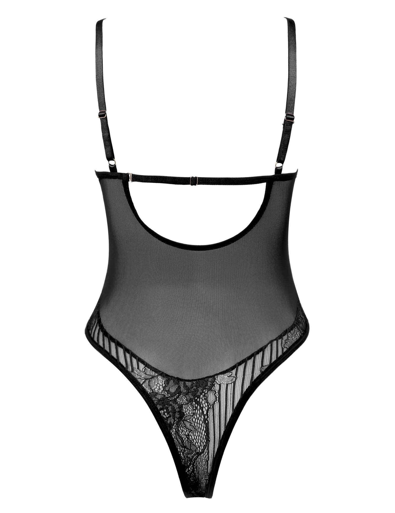 Amorbella One Piece Lingerie Sexy Lace Teddy Bodysuit Button Crotch SmallXXL Buy Online in UAE