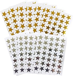 Kenkio 3500 Count Star Stickers Gold Silver Self-Adhesive Stickers Stars