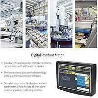 Vista 2 de Lectura digital de 2/3 ejes y codificador DRO de escala de vidrio lineal de precisión TTL para torno de fresado. Nota: la pantalla y las básculas se