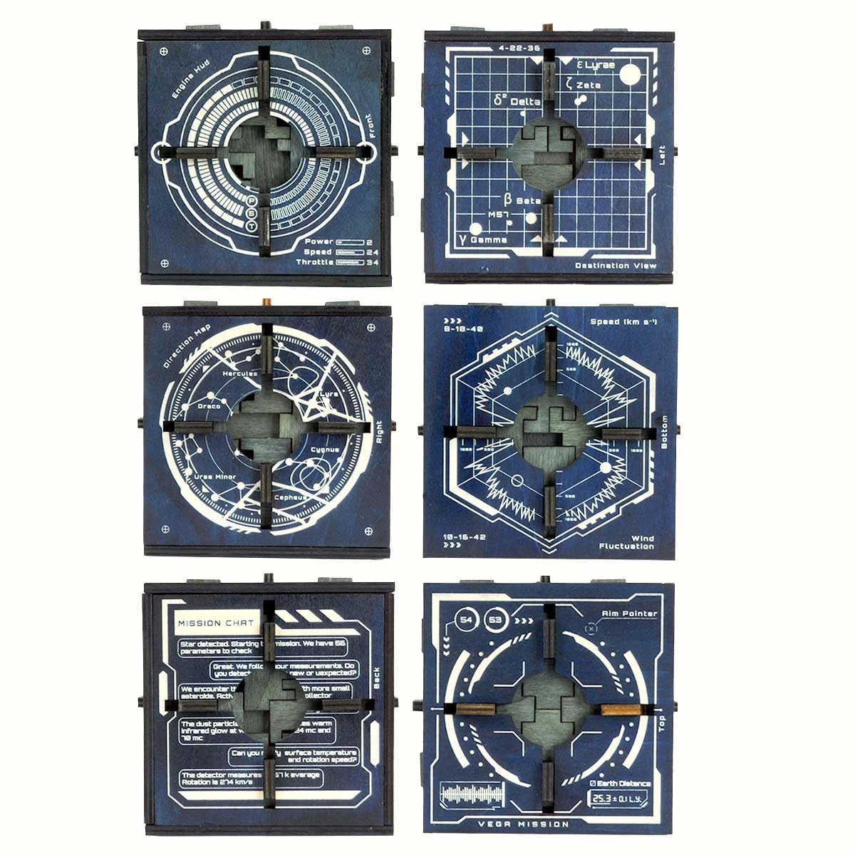 Logica Juegos Art. Vega - Cofre Secreto - Rompecabezas de Madera - Dificultad 6/6 Experto - Serie Star Adventures