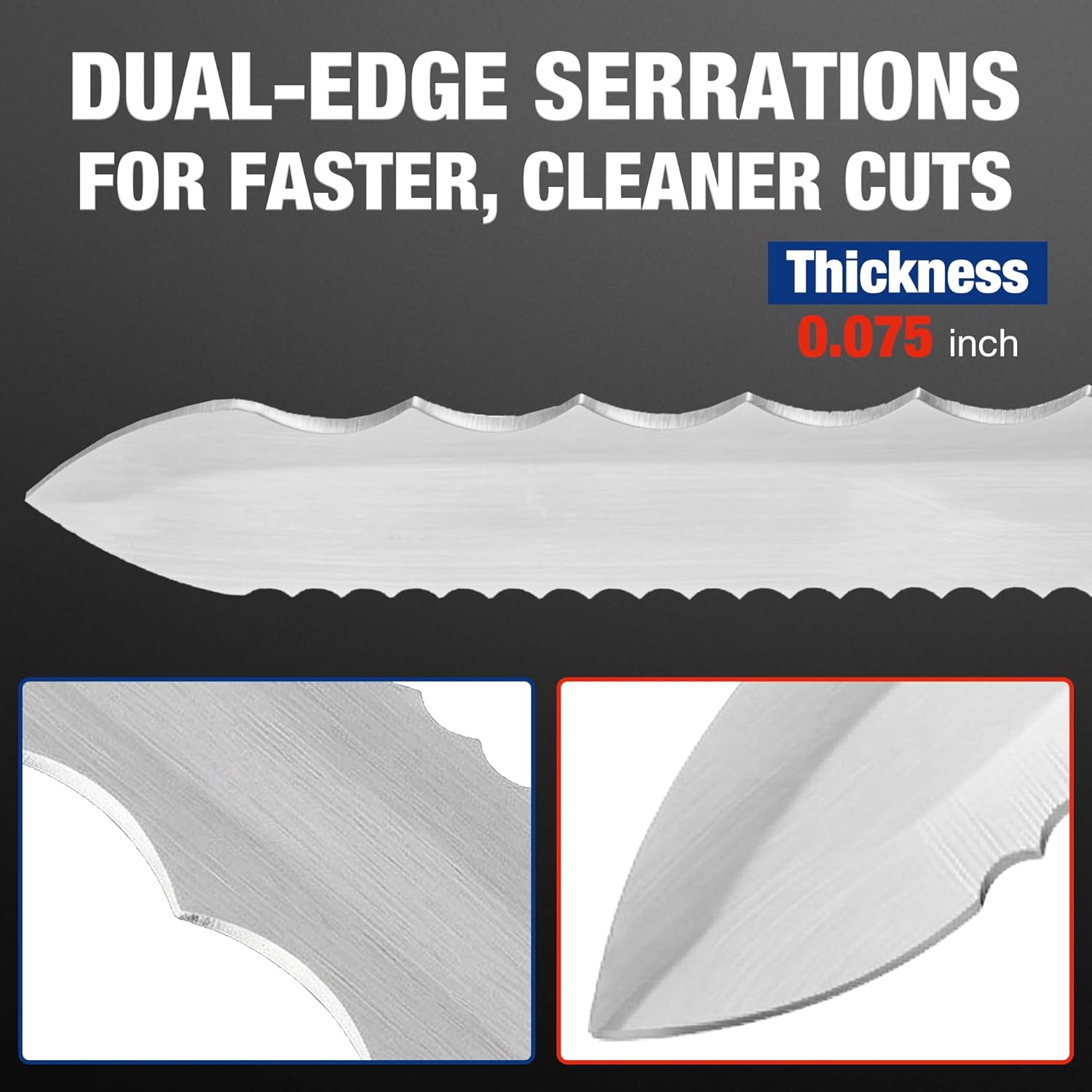 WORKPRO 11-Inch Insulation Knife, Stainless Steel Blade Insulation Cutter, Double Side Serrated Sharp Duct Knife for Heat Material Foam, RockWool, Styrofoam, Sod Cutter Garden Knife for Lawn Repair