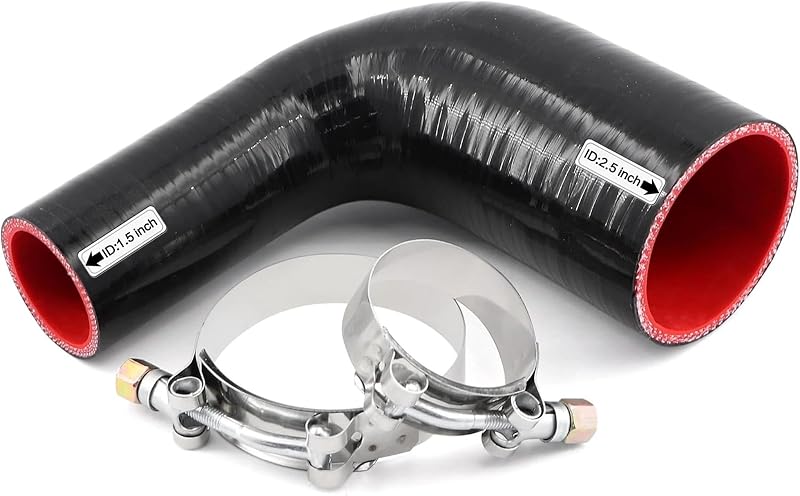 Mangueira Redutora de Silicone 90° TuoLauthon 38 a 63 mm para Turbo e Intercooler – 1 unidade