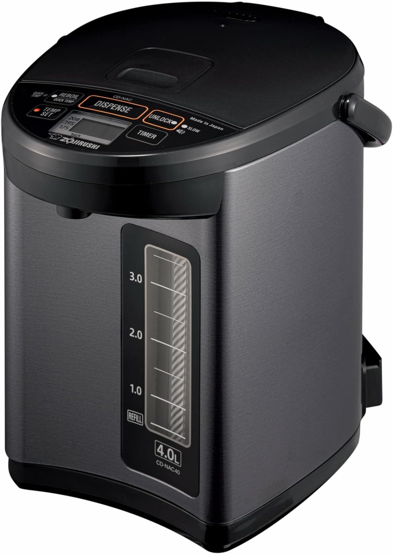 CD-NAC40BM Micom Water Boiler & Warmer, 4.0 Liter, Metallic Black