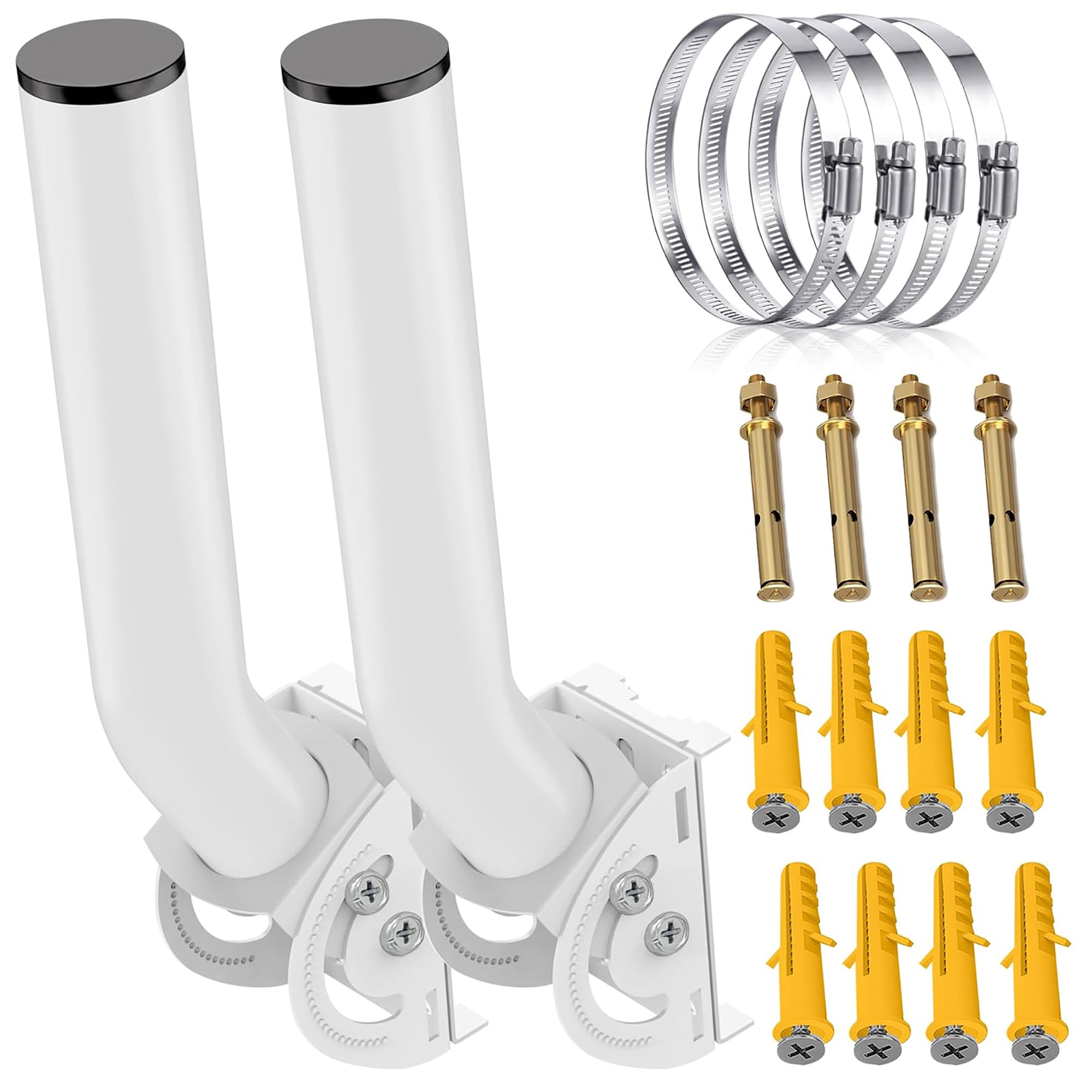 eoqo 2-Pack Dual Screw Locking J Pole Mounting Bracket