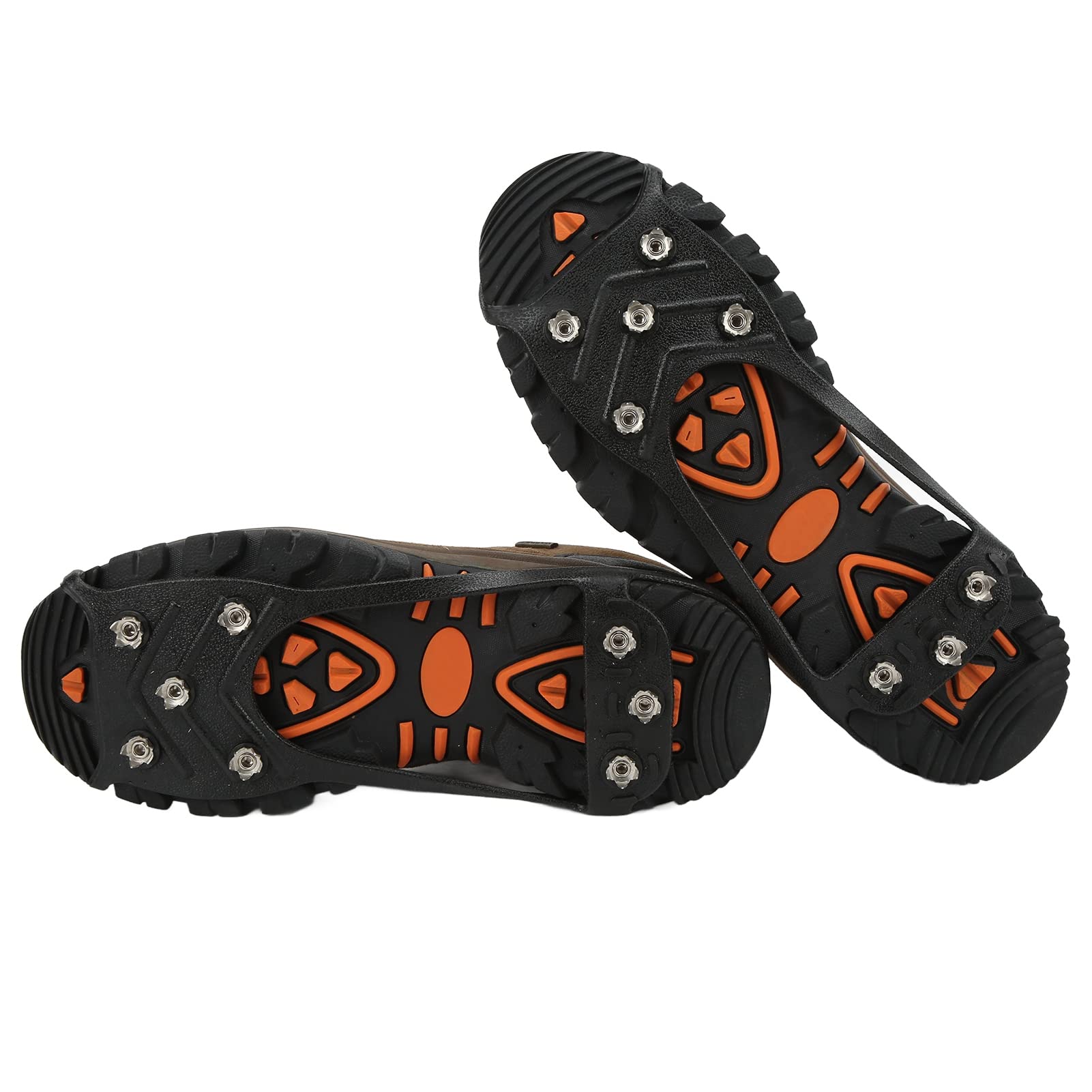 1 Pair Mountain Shoes Crampons, 8 Teeth Crampons, Nonslip Ice Traction Cleats, Shoe Grips for Walking on Snow and Ice (S)