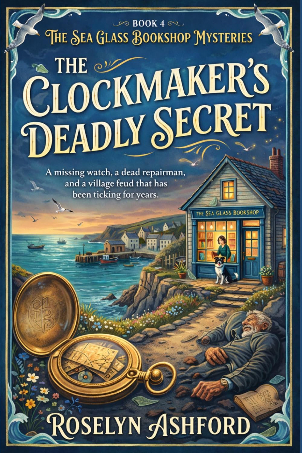 The Clockmaker’s Deadly Secret: A missing watch, a dead repairman, and a village feud that has been ticking for years. (The Sea Glass Bookshop Mysteries Series)