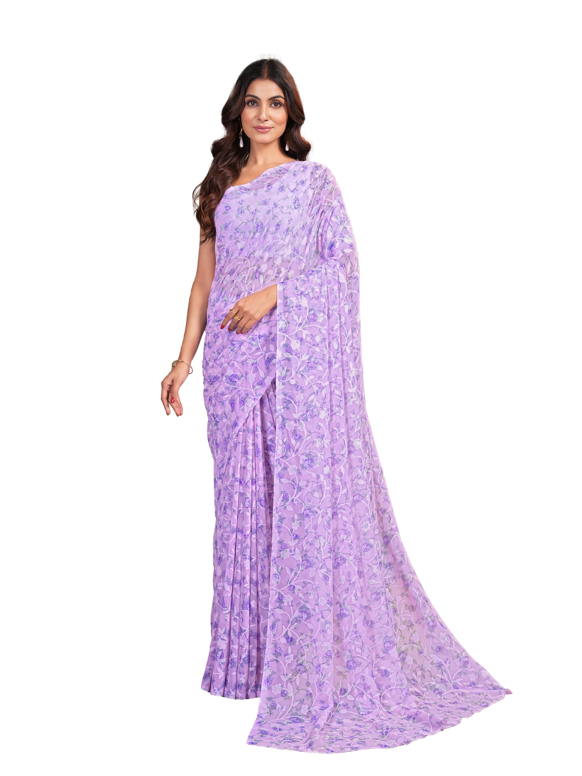 garden vareli Summer Roganza Viscose Brasso Floral Print Saree-picture-43