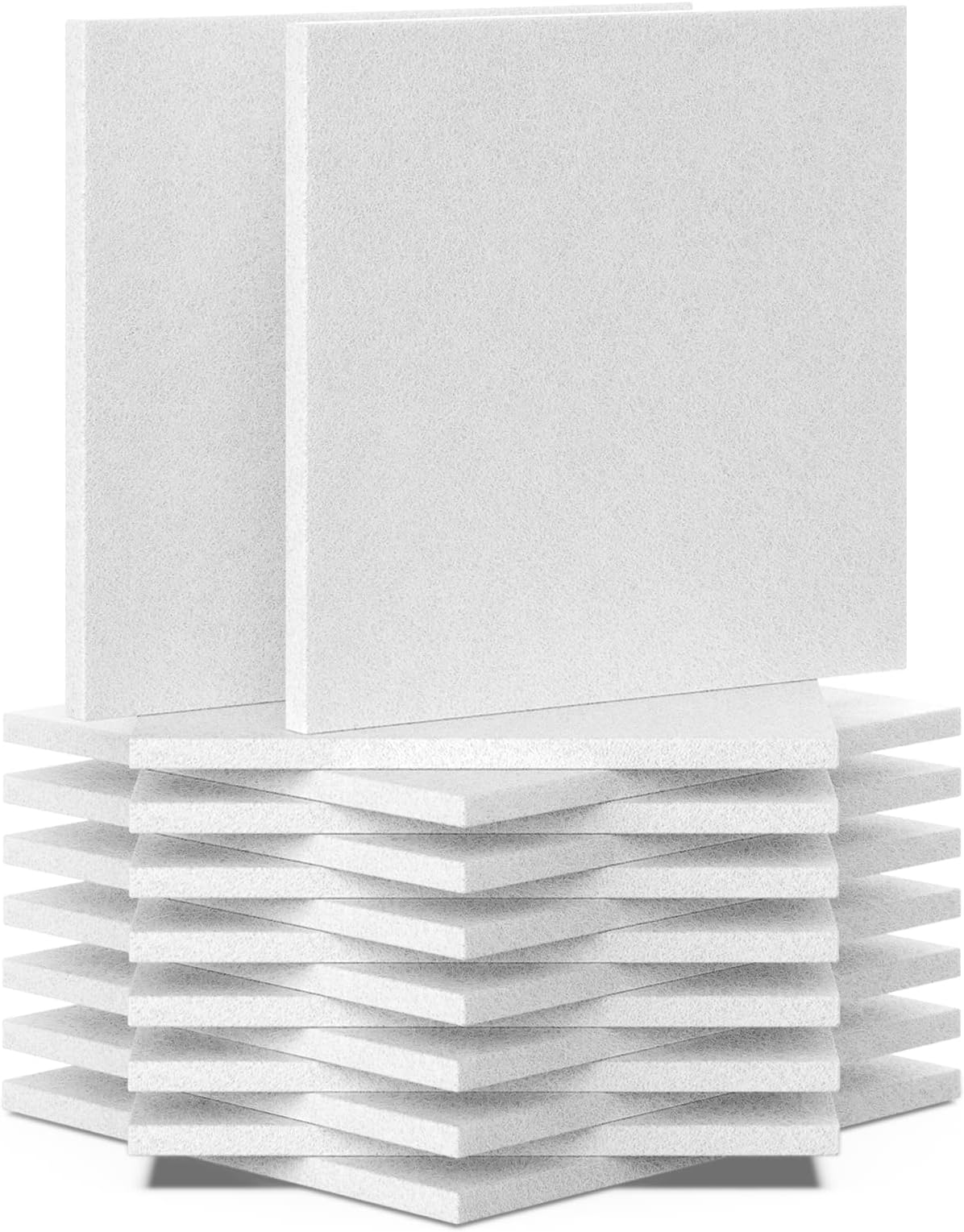 BXI Sound Absorber, 12 X 12 X 3/8 Inches 16Pcs High Density Acoustic Absorption Panel, Sound Absorbing Panels Reduce Echo Reverb, Tackable Acoustic Panels for Wall and Ceiling Acoustic Treatment