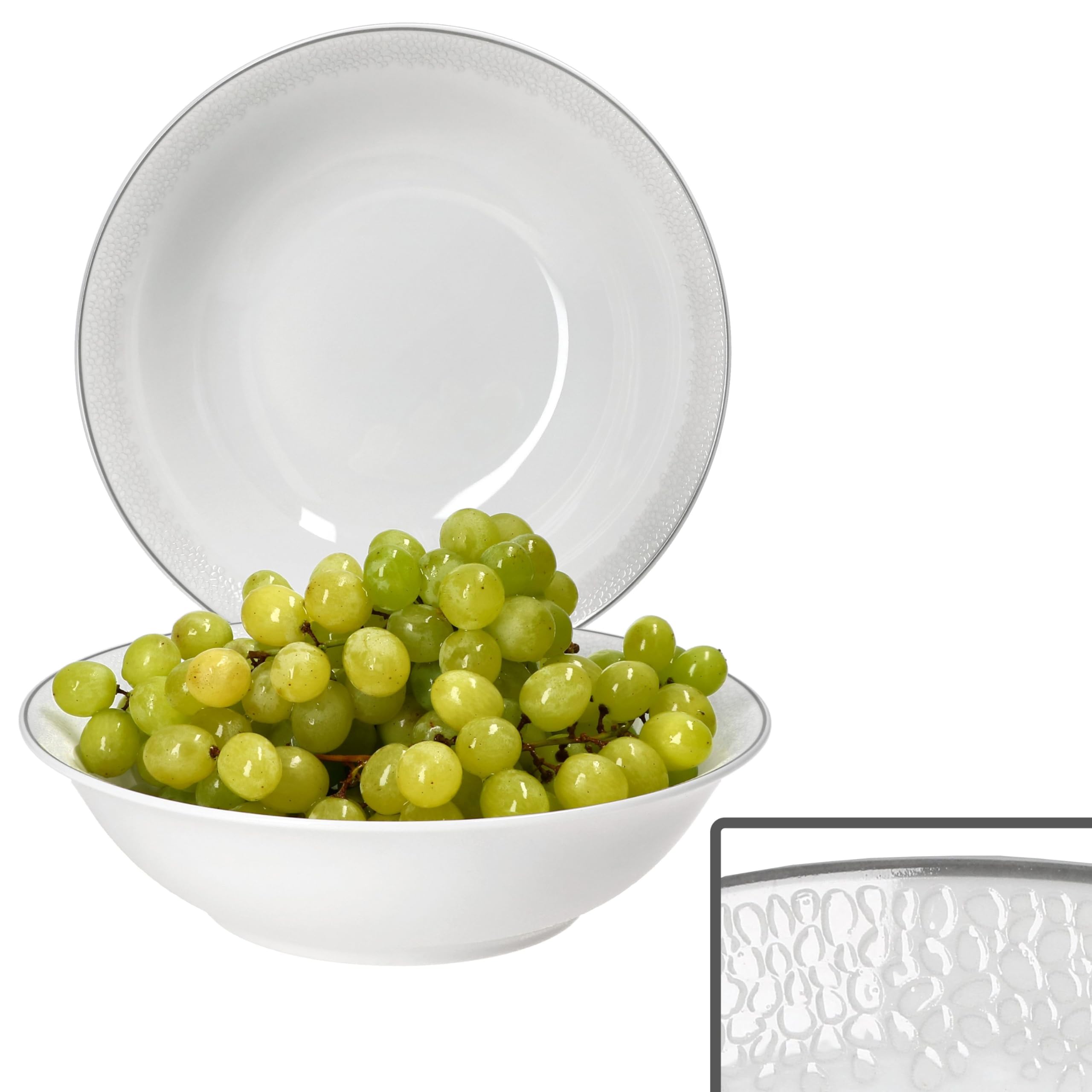 4-delige crèmewitte mueslikommen, 1000 ml serveerschaal