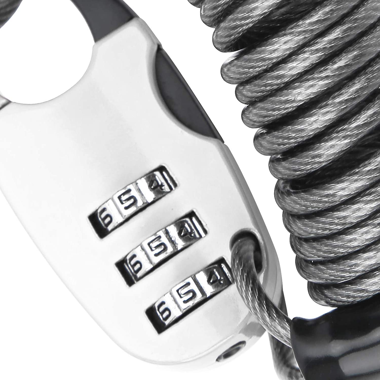 Lucchetto di Sicurezza con Cavo in Acciaio, Lucchetto Portatile per Casco con Password, Lucchetto con Cavo in Acciaio per Casco da Bici, Lucchetto antifurto per Mountain Bike, Bugg