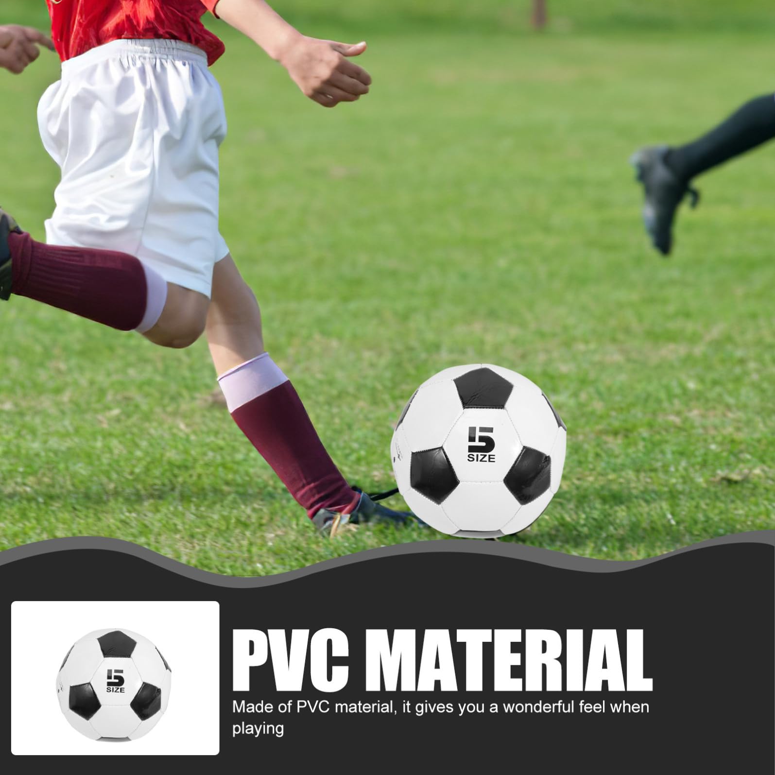 Healeved 6 Pezzi Pallone da Calcio in PVC, Resistente all'Usura, per Allenamento e Gioco nel Parco o Campo da Calcio, Misura 5
