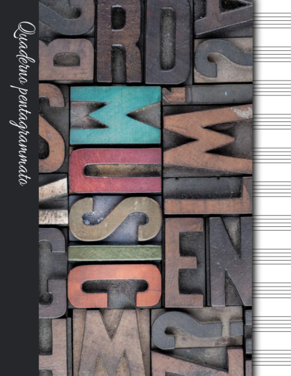 Quaderno pentagrammato: quaderno pentagrammato righe larghe/ 100 pagine.