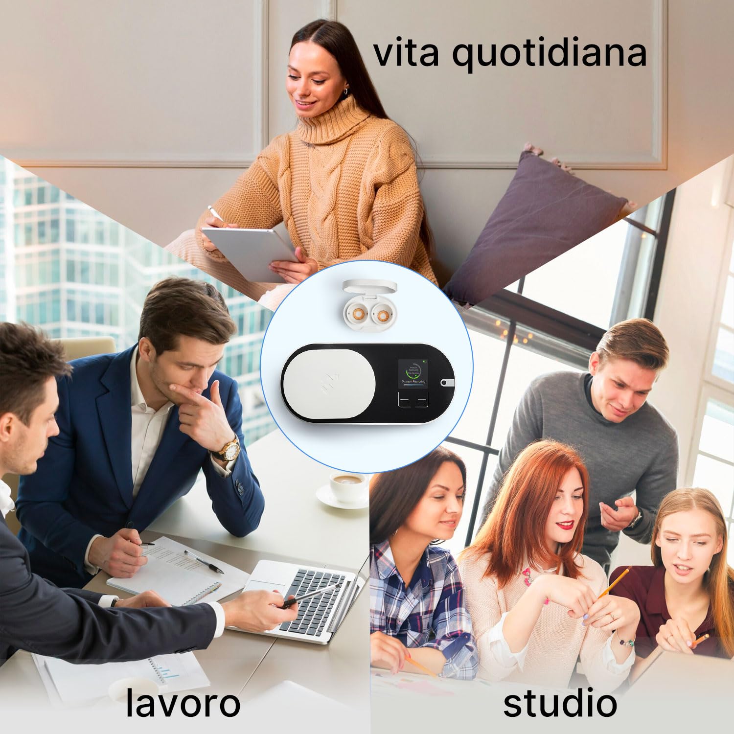 3n ReO2 Detergente per Lenti a Contatto, Tecnologia di Elettroforesi, con Specchio e Pinzetta, Pulizia Profonda per Lenti Morbide, Lenti a Contatto a Lungo Termine e Colorate, Non a Ultrasuoni (Bianco
