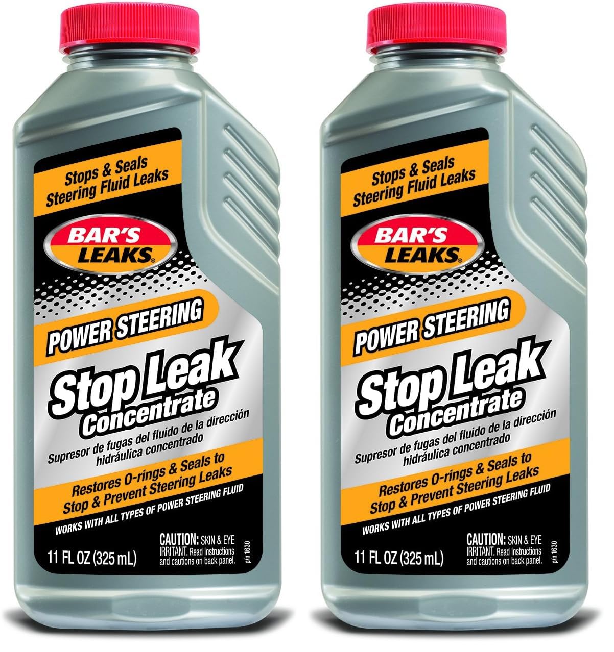 Bar's Leaks 1630 Power Steering Stop Leak - 11 oz,Grey (Pack of 2)