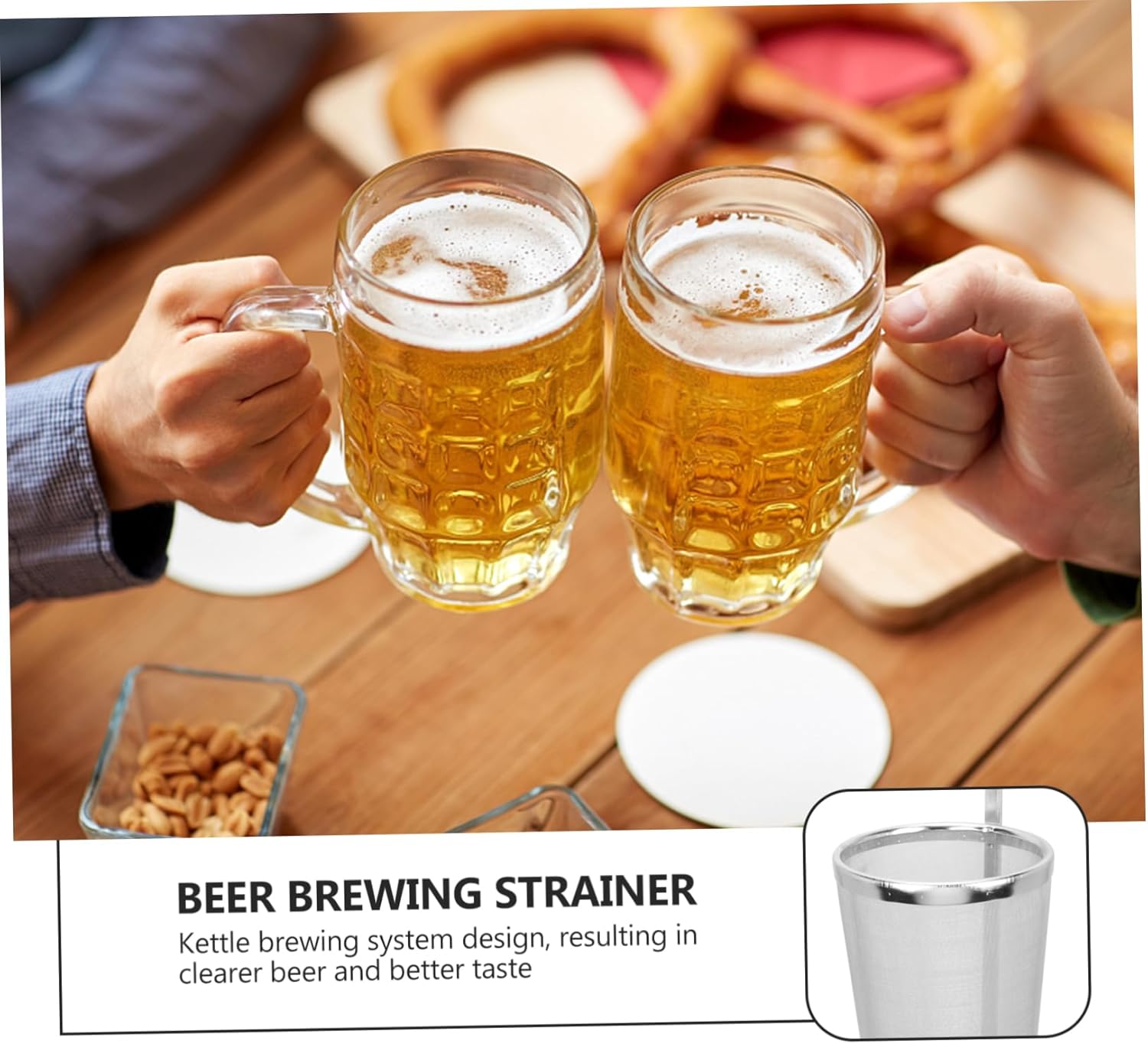 ABOOFAN Stainless Steel Beer Brewing Filter Cartridge Stainless Steel Strainer for Home Brewing Kettle Systems and Compost Tea Easy to Clean Temperature Resistant