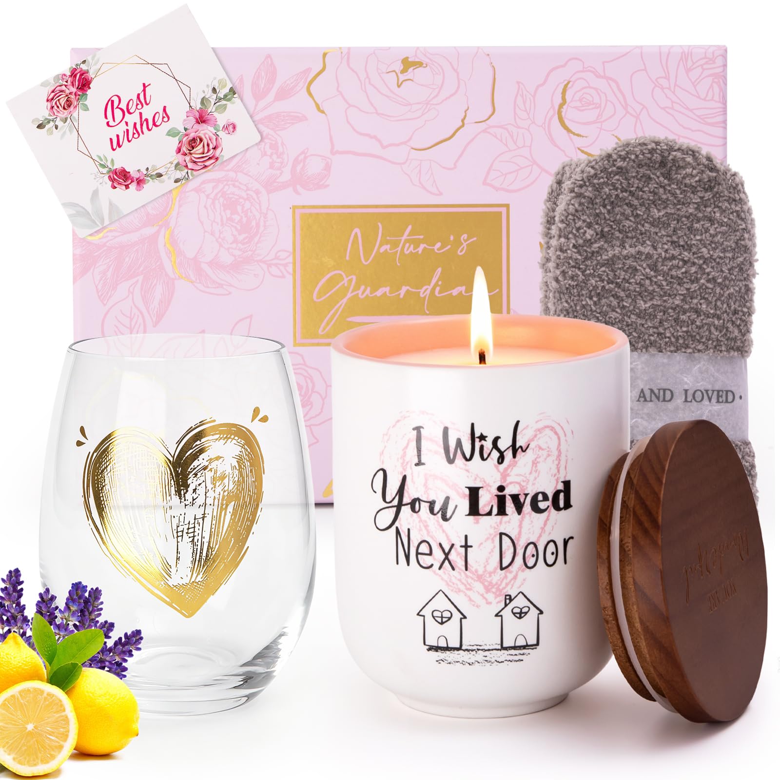 Regalo para mejor amiga para mujeres, amigos que se mudan lejos, lavanda y