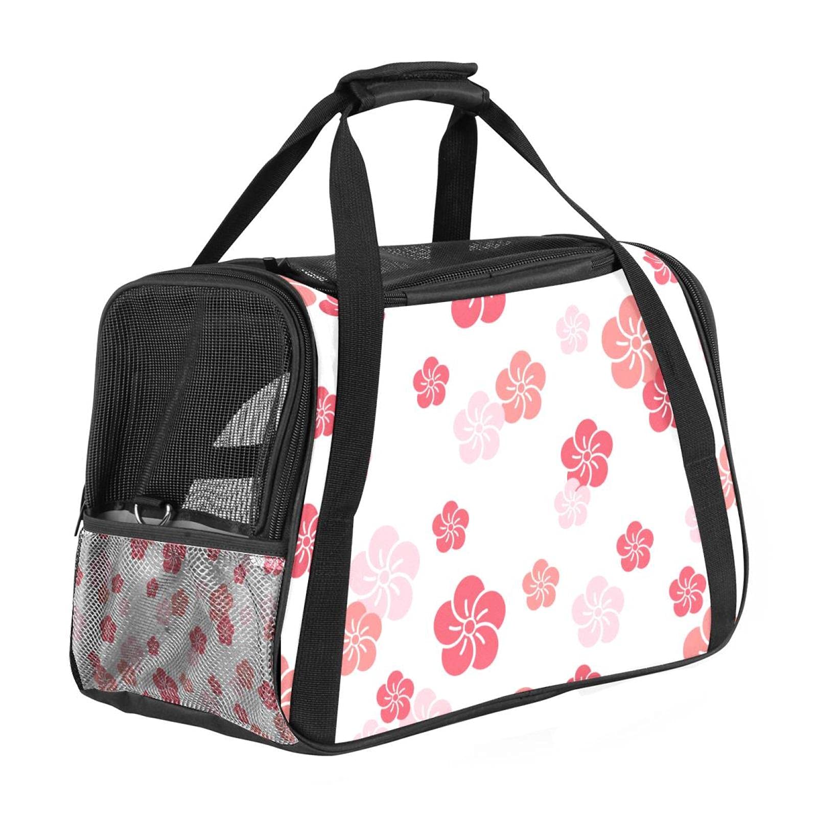 Sac de transport imprimé japonais fleurs de cerisier pour chat et chien