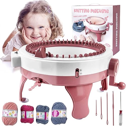 errorpot Knitting Machine, Knitting Board Rotating Double Loom,Smart Weaving Loom Round Knitting Machines, 48 Needles Knitting Machines Weaving Loom