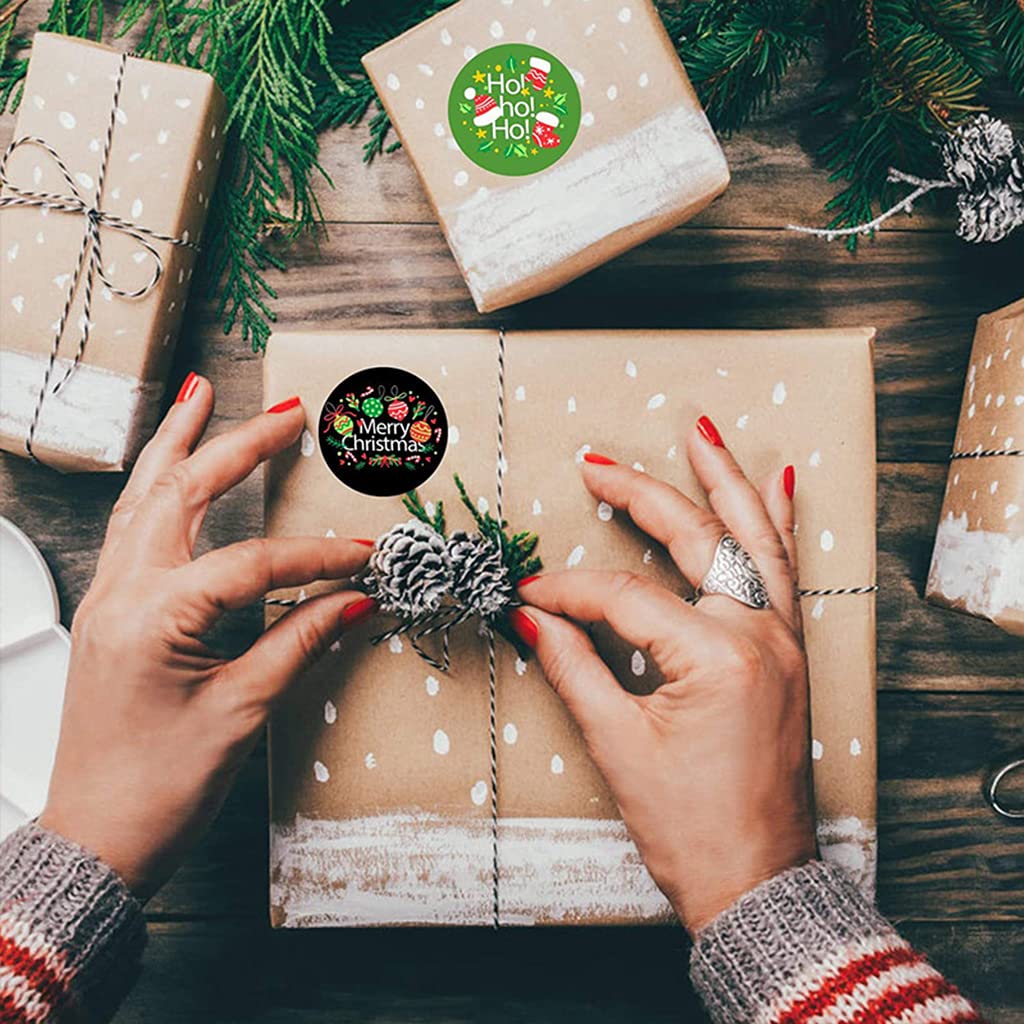 CCYKXA Pegatinas Navideñas, 500 Unidades, Etiquetas Navideñas