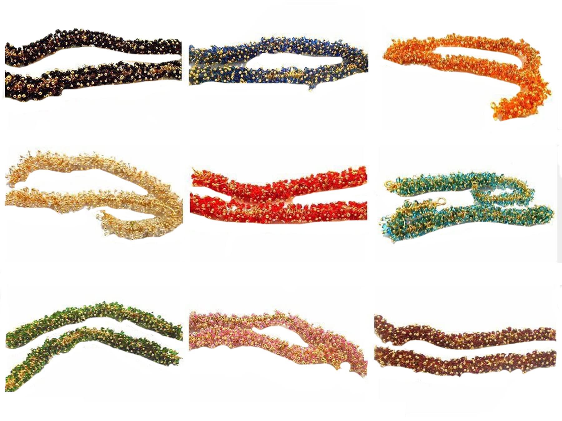 BestUBuy Pearl loreals in 9 Colors Combo(Pearl White- Red-Green- Black-Blue-Maroon-Orange-Pink-Clear-) for Jewellery Making Crafts