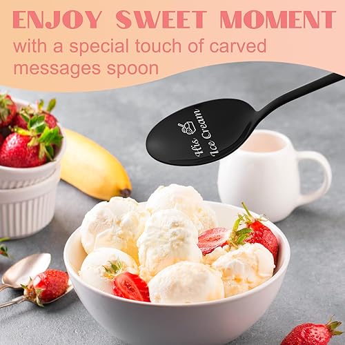 Miniatura 5 de Regalos de aniversario de boda para parejas, regalos para parejas, cuchara de helado personalizada, regalos para él y ella, regalos de cumpleaños,