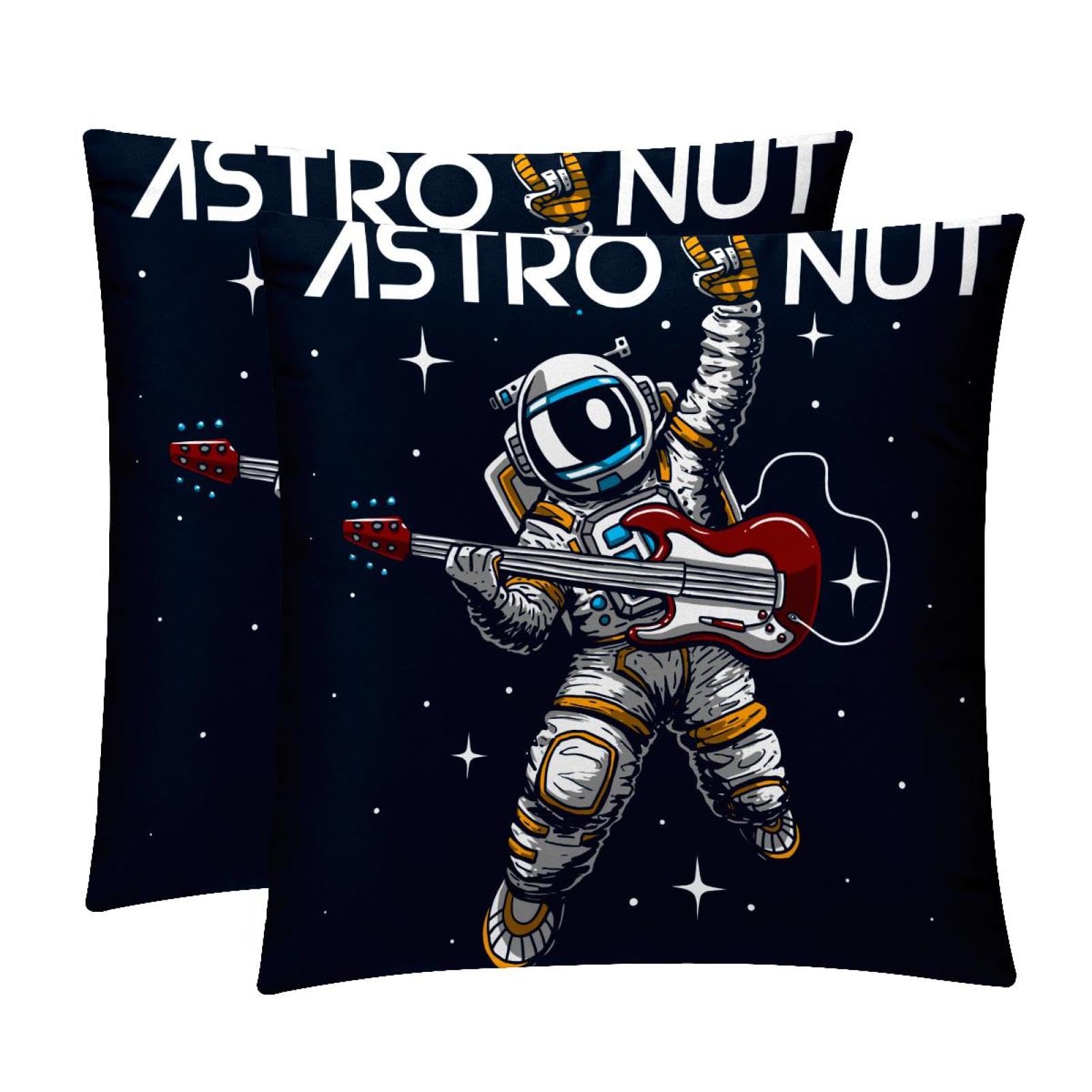 TDGKPZ Funny Space Throw Pillow Covers 2 Pack Cushion Cases Decorative Pillow Cases Home Decor 50x50cm