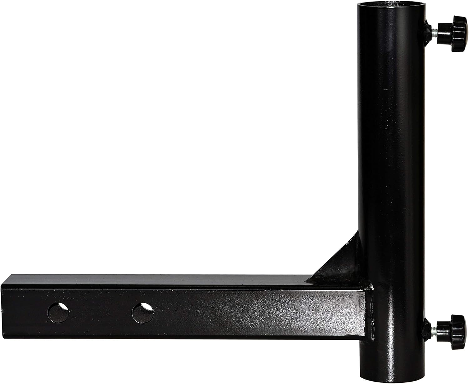 Hitch Mount Flagpole Holder with Screws for Two Inches Receiver Flag, Black