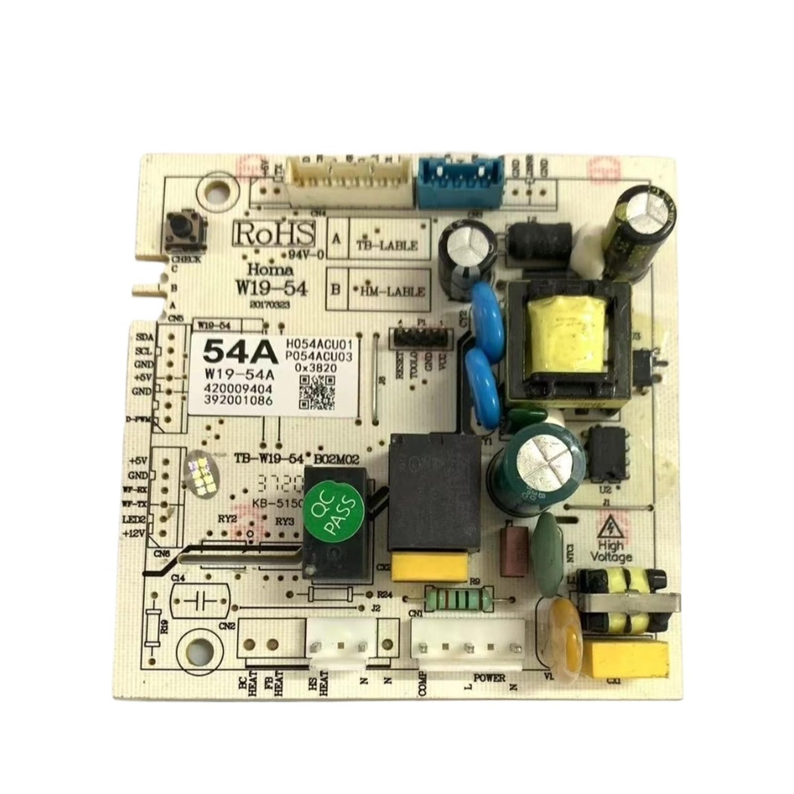 Refrigerator Control Board ，Compatible For Homa， W19-54A Circuit PCB Fridge Motherboard Freezer , Electronic element