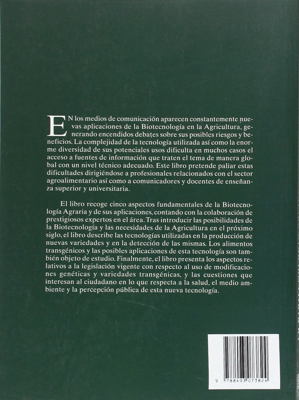 La biotecnología aplicada a la agricultura