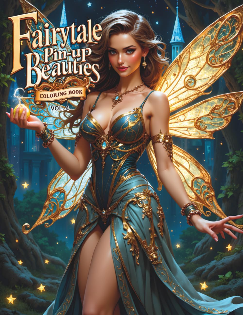 Fairytale Pin-up Beauties: Sexy Retro Pin-Up Fairies Coloring Book for Adults Vol.4 Vintage Fantasy Fairy Art, Glamour Pinups, Relaxing Creative ... St (Pin-Up Beauties Coloring Collection)