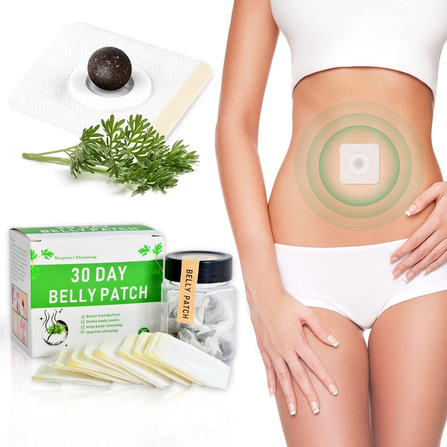 Weight Loss Patches for Women, 30 Counts Slim Belly Button Patch for Fat Burner, Fast-Acting
