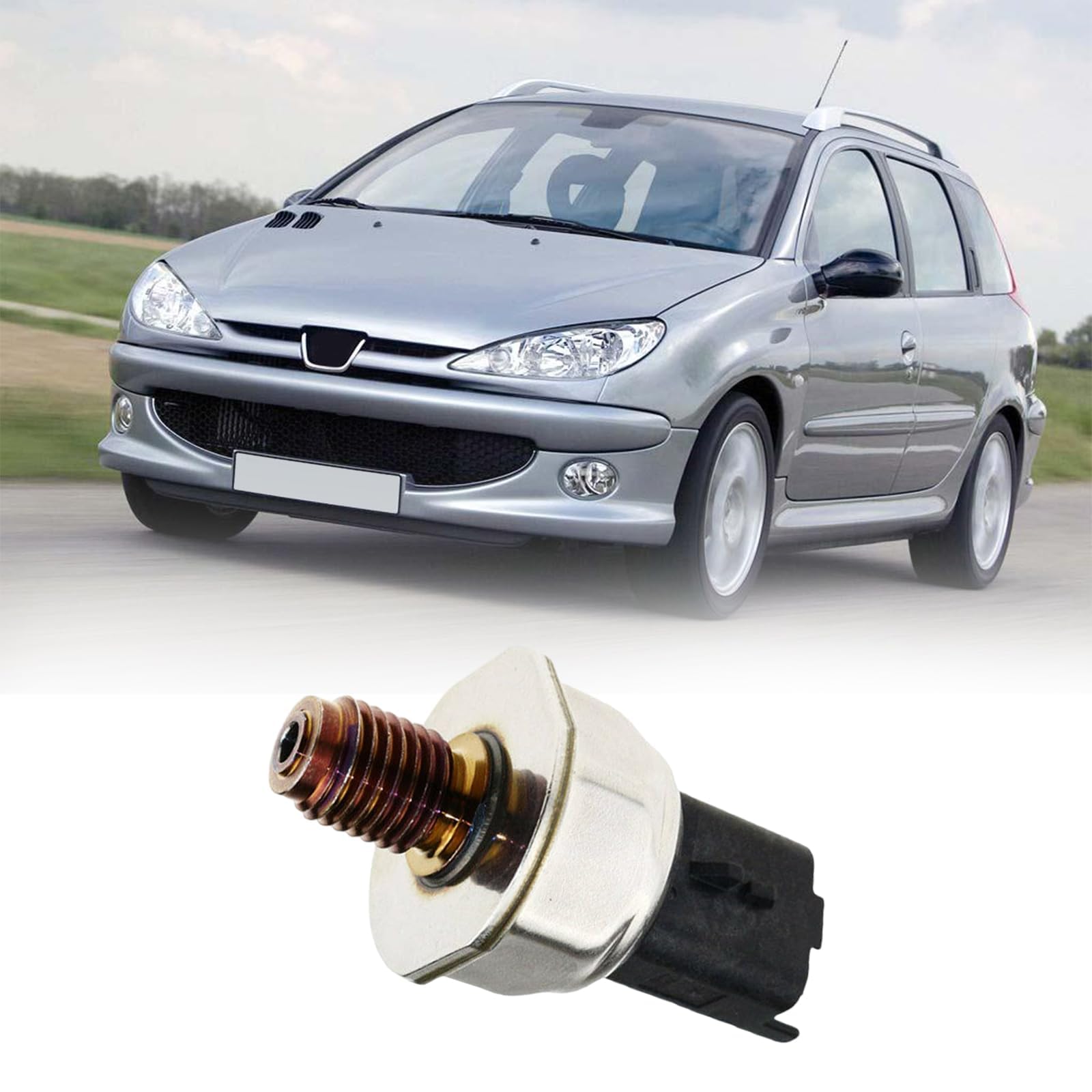 GVSS Capteur de Pression de Rail de Carburant 9658227880,Compatible avec Citroën C1 C2 C3 C4 C5 Peugeot 107 206 207 407 308 3008 Ford Focus Mondeo Nissan Qashqai,pour Moteurs HDi et TDCi